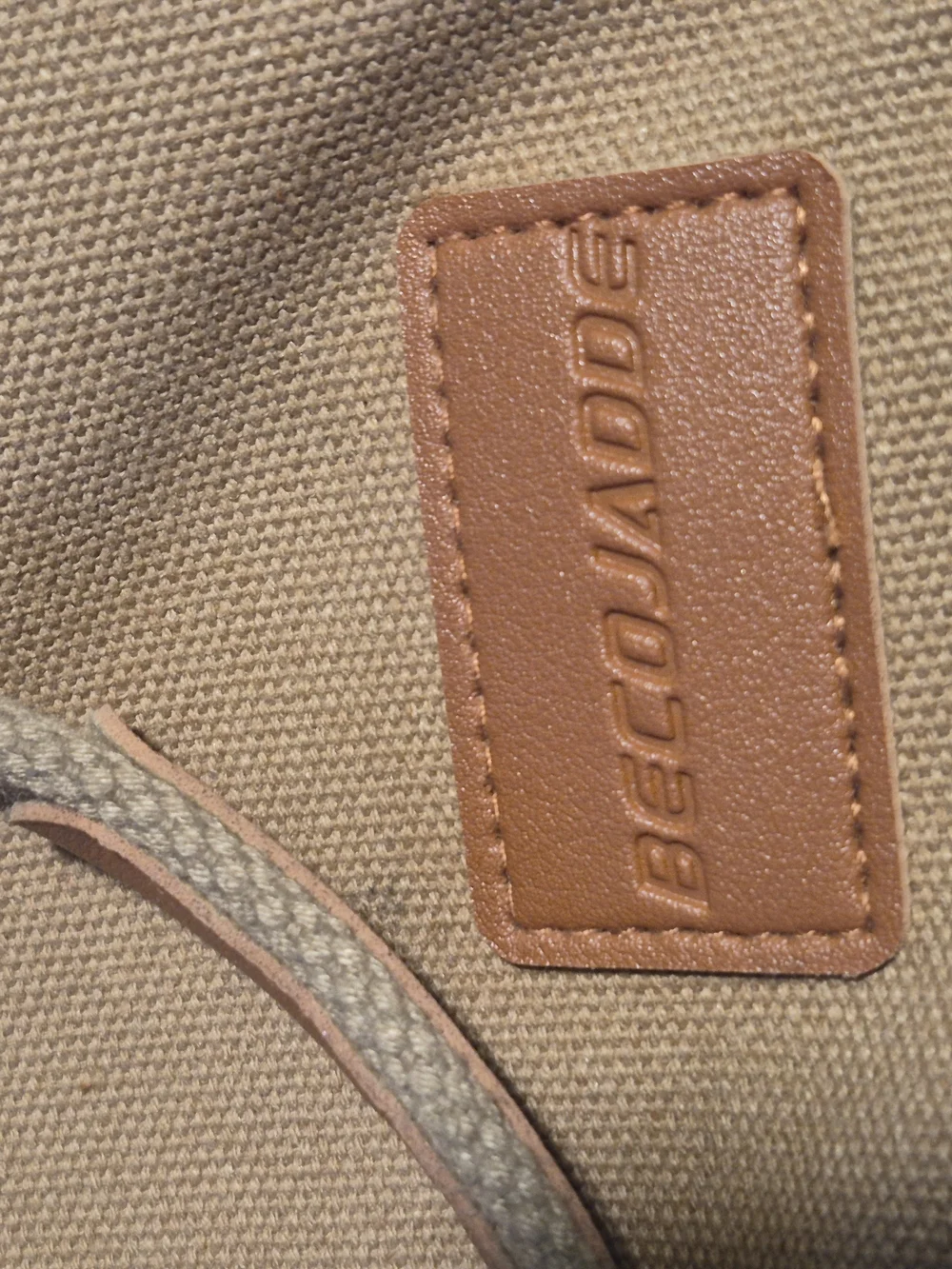 Becojadde Canvas Multi Pocket Tote Messenger Bag Khaki